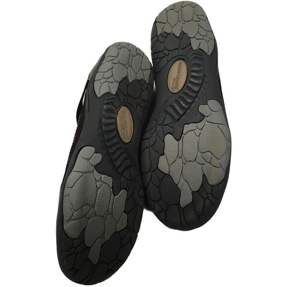 Earth Origins Shoes Arleen Slip-Ons Leather Black Cross Strap‎ Flats Women's 7.5 - Picture 7 of 10